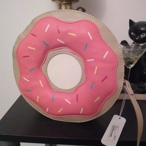 Charming Charlie crossbody donut purse.